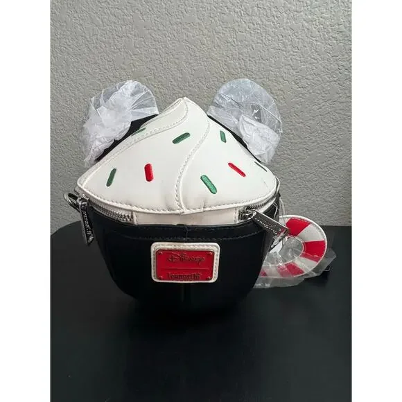 NWT Loungefly Mickey Mouse Hot Cocoa Mug-shaped Crossbody Bag Christmas Purse - Picture 3 of 6